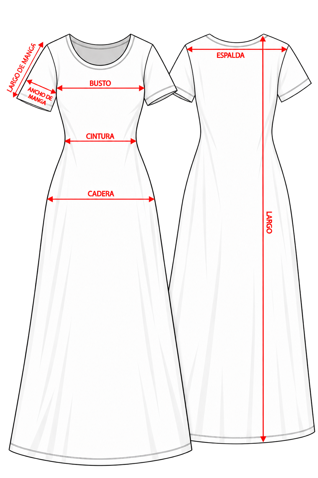 Vestido Mangas Cortas Kira, imagen de la descripción de Cataleia